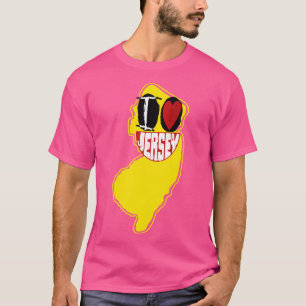 T-shirt J'Aime Le New Jersey Souriant Joyeux Visage