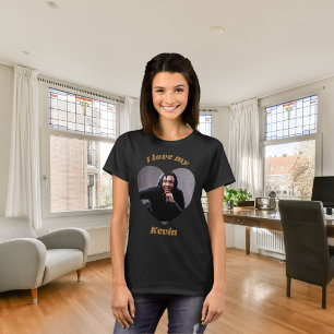 T-shirt J'aime le nom de la photo de mon petit ami