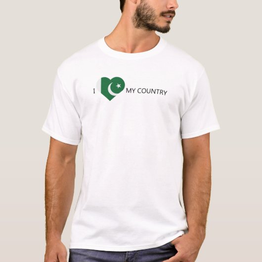 T-shirt J'aime le Pakistan (Devant)
