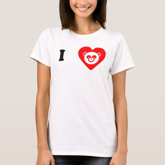 T-SHIRT J'AIME LE PANDA (Devant)