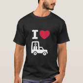 T-shirt J'aime le Pape (dans le Popemobile). (Devant)