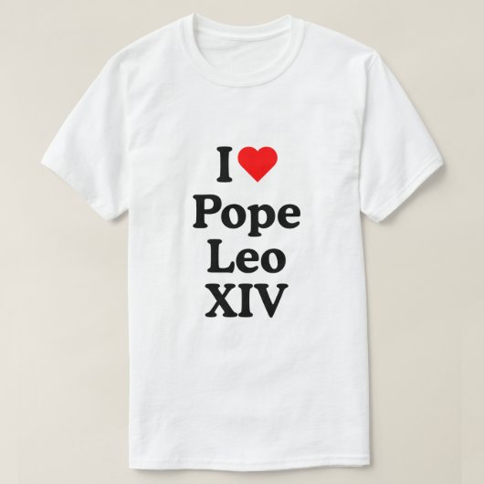 T-shirt J'aime le pape Leo XVI (Design devant)