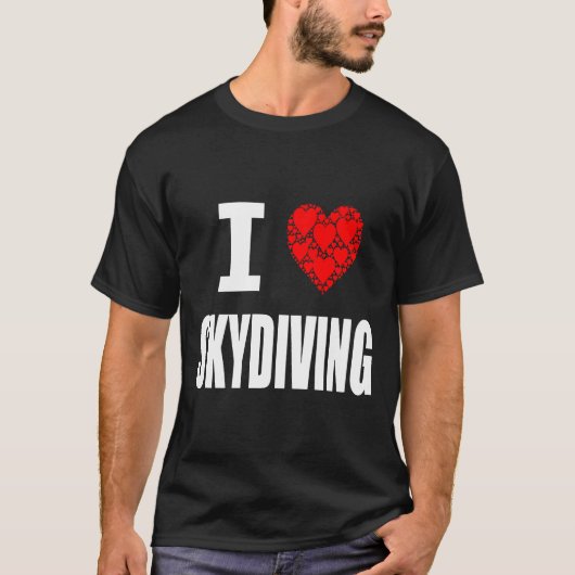 T-shirt J'aime le parachutisme (Devant)