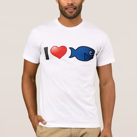 T-shirt J'Aime Le Parrotfish Bleu (Devant)