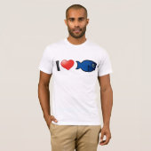 T-shirt J'Aime Le Parrotfish Bleu (Devant entier)