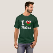 T-shirt J'aime le Pays de Galles (Devant entier)