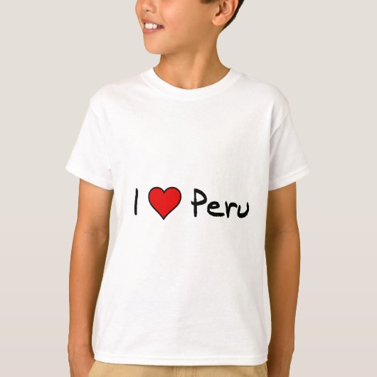T-shirt J'aime le Pérou (Devant)