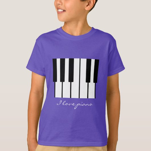 T-shirt J'aime le piano (Devant)