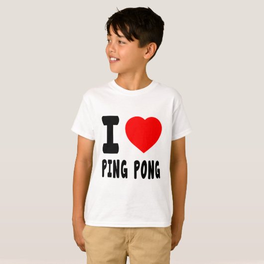 T-shirt J'aime le ping-pong (Devant entier)