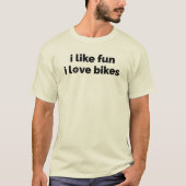 T-shirt J'aime le plaisir J'adore les vélos (Devant)