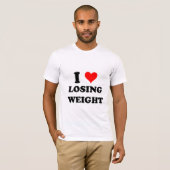 T-shirt J'aime le poids perdant (Devant entier)