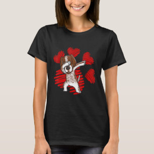 T-shirt J'Aime Le Pointeur Allemand À Brun Brun Avec