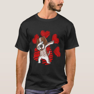 T-shirt J'Aime Le Pointeur Allemand À Brun Brun Avec