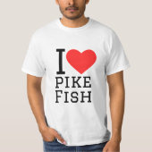 T-shirt J'aime le poisson-brochet (Devant)