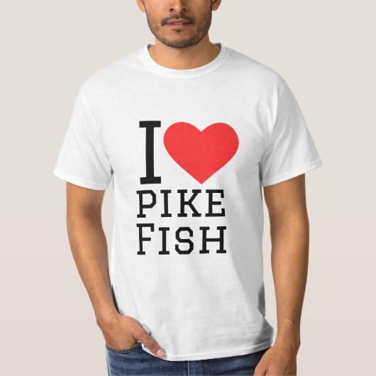 T-shirt J'aime le poisson-brochet (Devant)