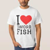 T-shirt J'aime le poisson épée (Devant)