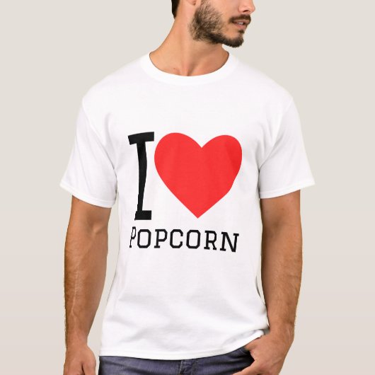 T-shirt J'aime le pop-corn (Devant)