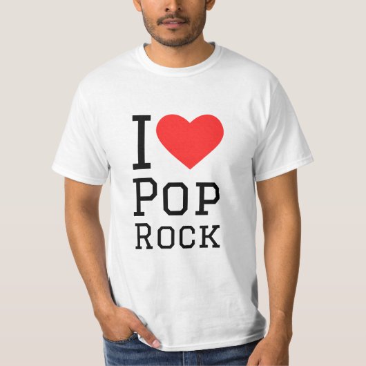 T-shirt J'aime le pop rock (Devant)