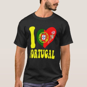 T-shirt J'Aime Le Portugal Fier D'Être Portugais Cool Drap