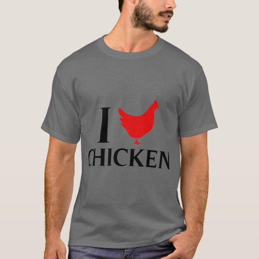 T-shirt J'aime le poulet (Devant)