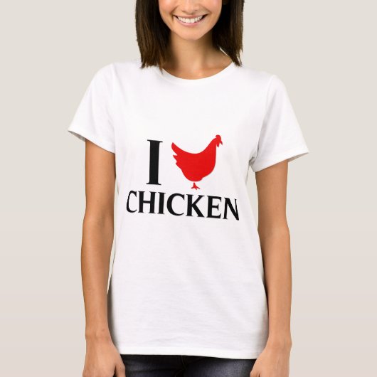 T-shirt J'aime le poulet (Devant)
