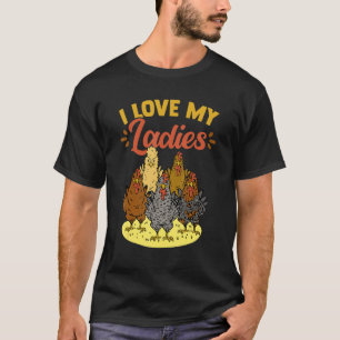 T-shirt J'aime le poulet de mes dames Animal volaille Poul