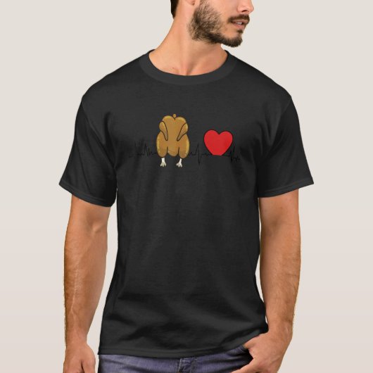T-shirt J'aime le poulet frit (Devant)