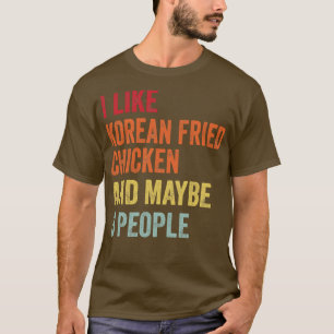 T-shirt J'Aime Le Poulet Frit Coréen Peut-Être 3 Personnes
