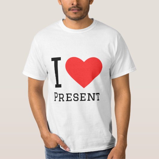 T-shirt J'aime le présent (Devant)