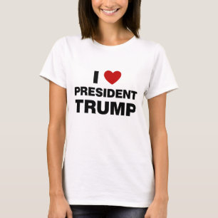 T-shirt J'aime le président Trump Heart