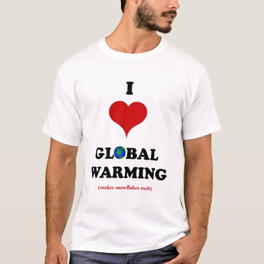 T-shirt J'aime le Réchauffement climatique (Devant)