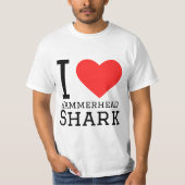 T-shirt J'aime le requin marteau (Devant)
