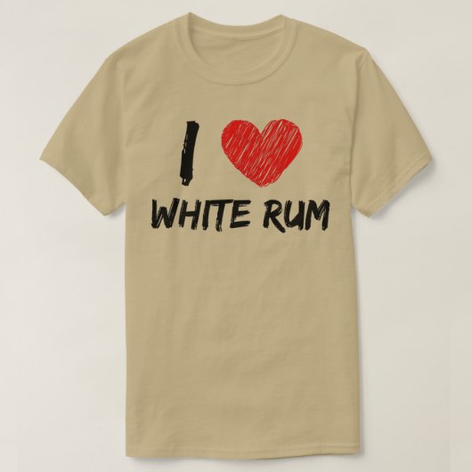 T-shirt J'Aime Le Rhum Blanc (Design devant)