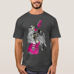 T-shirt J'aime le Rock and Roll Guitare Ailes d'ange garço