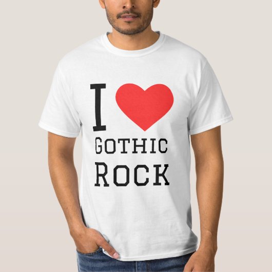 T-shirt J'aime le rock gothique (Devant)