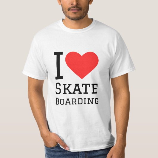 T-shirt J'aime le skateboard (Devant)