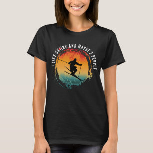 T-SHIRT J'AIME LE SKI ET PEUT-ÊTRE 3 PERSONNES