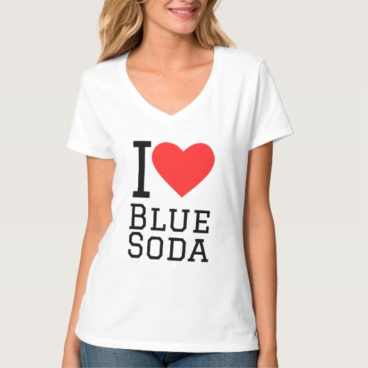 T-shirt J'aime le soda bleu (Devant)