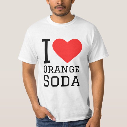 T-shirt J'aime le soda orange (Devant)