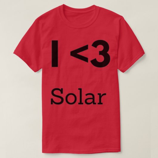 T-shirt J'aime le solaire (Design devant)
