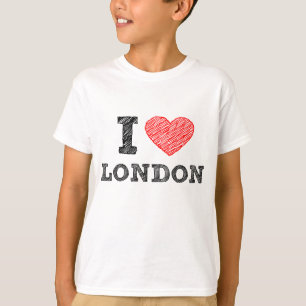 T-shirt J'aime le souvenir de croquis de Londres