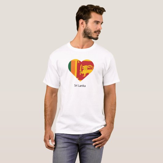 T-shirt J'aime le Sri Lanka (Devant entier)