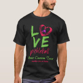 T-shirt J'aime le surf et servir jeu de pickleball (Devant)
