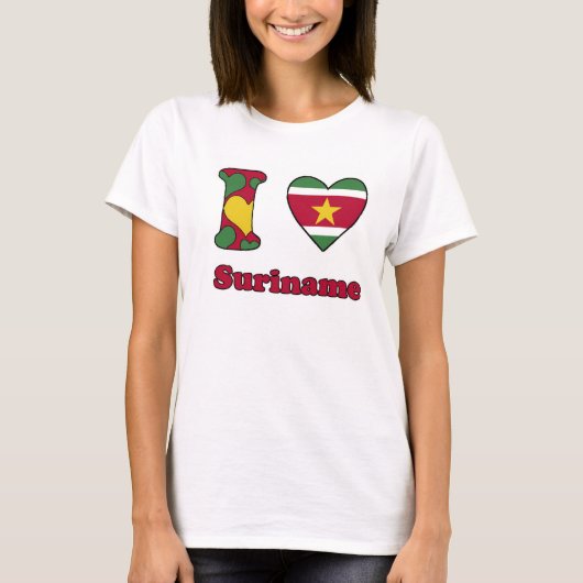 T-shirt J'aime le Surinam (Devant)