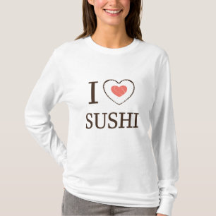 T-shirt J'Aime Le Sushi Pour Les Amateurs De Saumon De Riz