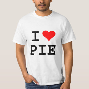 T-shirt J'aime le tarte (le lettrage noir)