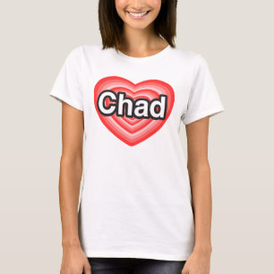 T-shirt J'aime le Tchad. Je t'aime le Tchad. Coeur