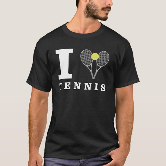 T-shirt J'aime le tennis (Devant)