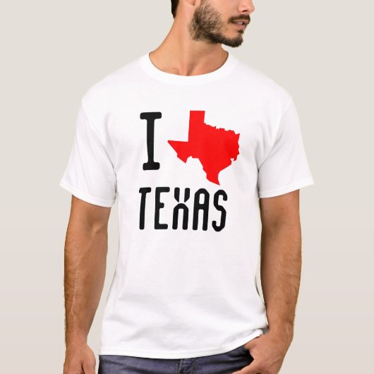 T-shirt J'aime le Texas (Devant)