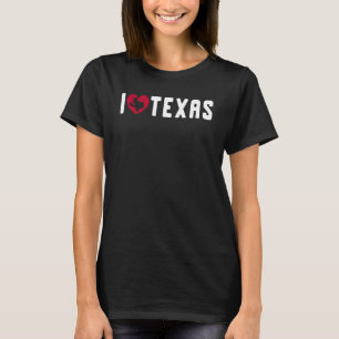 T-shirt J'Aime Le Texas Fière Texan États-Unis Patriotique